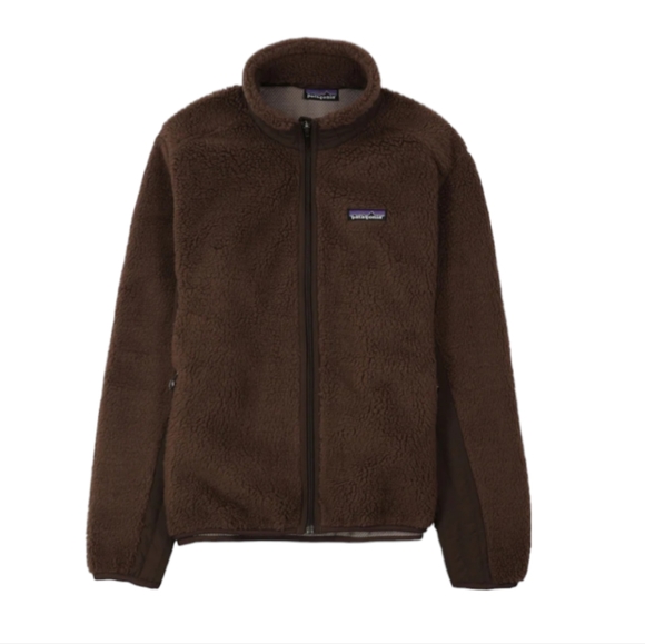 PATAGONIA Classic Retro Full Zip Deep Pile Chocolate Brown Fleece Sweate…